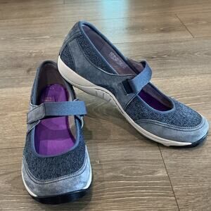 Dansko Hennie Mary Jane US 8.5 9 EU 39 Blue Suede Comfort Workwear Casual Twee